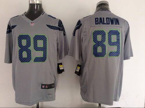 Nike Seattle Seahawks #89 Doug Baldwin Gray Game Jersey