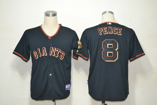 San Francisco Giants #8 Hunter Pence Black Jersey