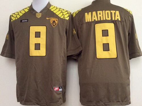 Oregon Duck #8 Marcus Mariota 2013 Brown Limited Jersey