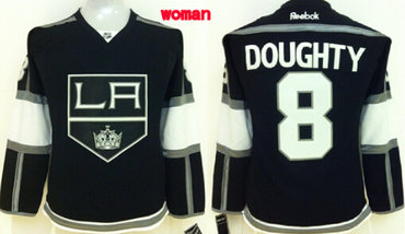 Los Angeles Kings #8 Drew Doughty Black Womens Jersey