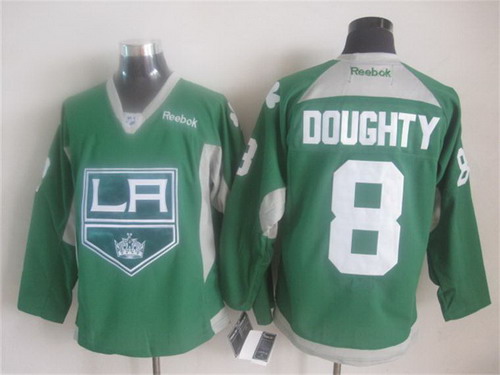 Los Angeles Kings #8 Drew Doughty 2014 Training Green Jersey