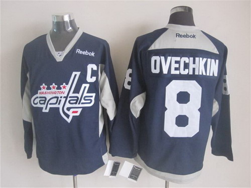 Washington Capitals #8 Alex Ovechkin 2014 Training Navy Blue Jersey