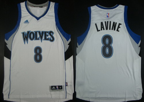 Minnesota Timberwolves #8 Zach LaVine Revolution 30 Swingman 2014 New White Jersey