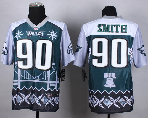 Nike Philadelphia Eagles #90 Marcus Smith 2015 Noble Fashion Elite Jersey