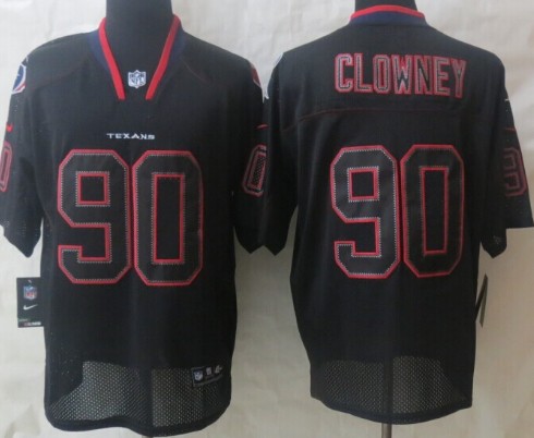 Nike Houston Texans #90 Jadeveon Clowney Lights Out Black Elite Jersey