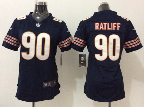 Nike Chicago Bears #90 Jeremiah Ratliff Blue Game Womens Jersey