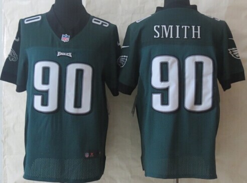 Nike Philadelphia Eagles #90 Marcus Smith Dark Green Elite Jersey