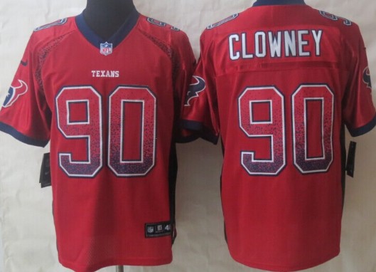 Nike Houston Texans #90 Jadeveon Clowney Drift Fashion Red Elite Jersey