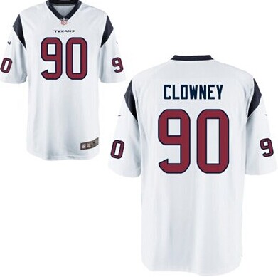 Nike Houston Texans #90 Jadeveon Clowney White Game Jersey