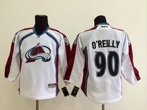 Colorado Avalanche #90 Ryan O'Reilly White Kids Jersey