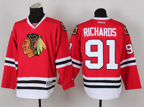 Chicago Blackhawks #91 Brad Richards Red Jersey