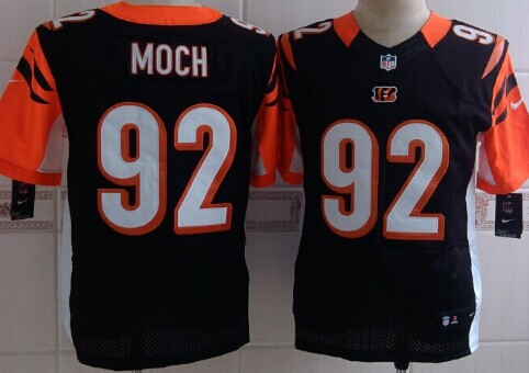 Nike Cincinnati Bengals #92 Dontay Moch Black Elite Jersey