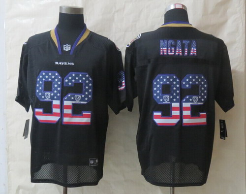 Nike Baltimore Ravens #92 Haloti Ngata 2014 USA Flag Fashion Black Elite Jersey