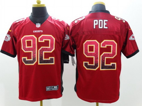 Nike Kansas City Chiefs #92 Dontari Poe Drift Fashion Red Elite Jersey