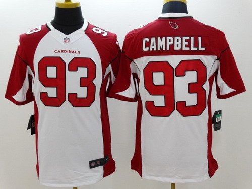 Nike Arizona Cardinals #93 Calais Campbell White Limited Jersey