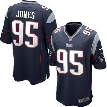 Nike New England Patriots #95 Chandler Jones Blue Game Jersey