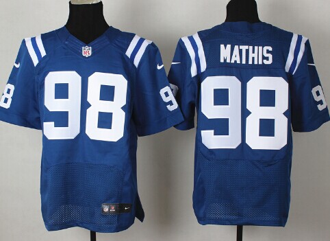 Nike Indianapolis Colts #98 Robert Mathis Blue Elite Jersey