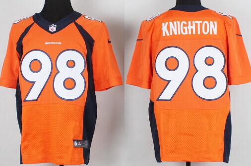 Nike Denver Broncos #98 Terrance Knighton 2013 Orange Elite Jersey