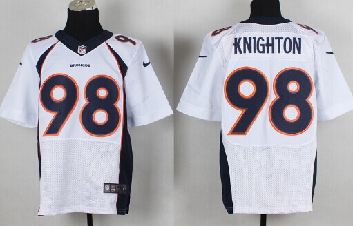 Nike Denver Broncos #98 Terrance Knighton 2013 White Elite Jersey