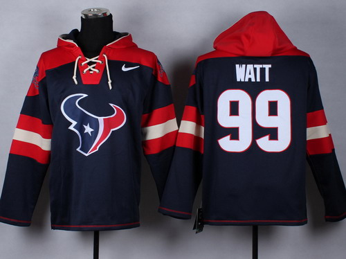 Nike Houston Texans #99 J.J. Watt 2014 Blue Hoodie