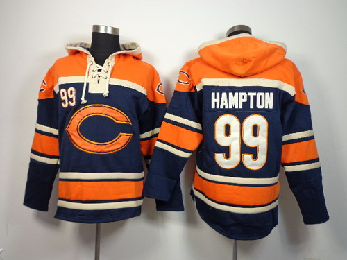 Chicago Bears #99 Dan Hampton 2014 Blue Hoodie