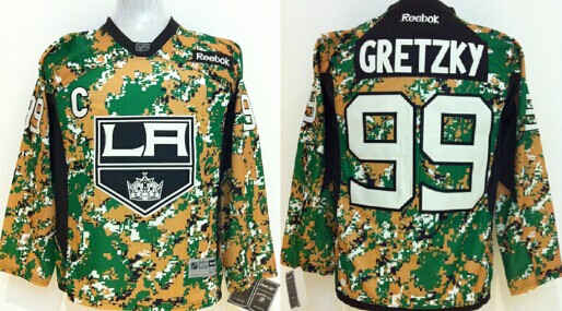 Los Angeles Kings #99 Wayne Gretzky 2014 Camo Kids Jersey