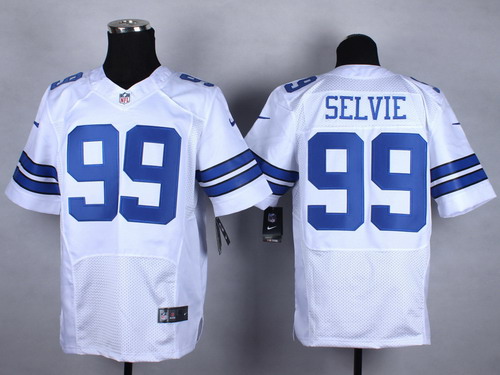 Nike Dallas Cowboys #99 George Selvie White Elite Jersey