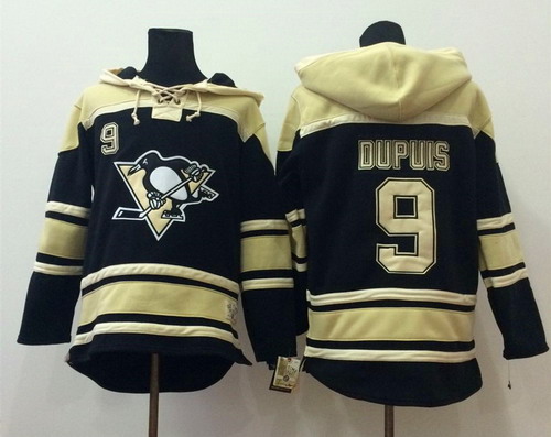 Old Time Hockey Pittsburgh Penguins #9 Pascal Dupuis Black Hoodie