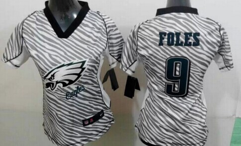 Nike Philadelphia Eagles #9 Nick Foles 2012 Womens Zebra Fashion Jersey