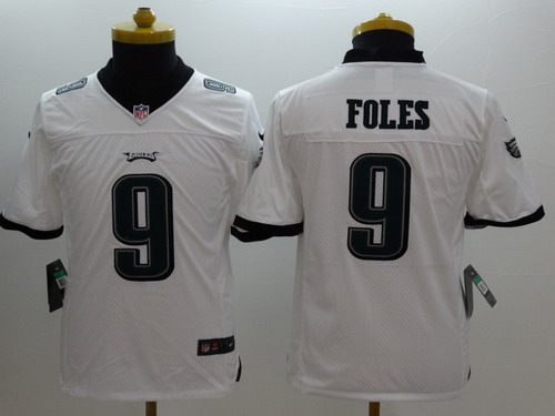 Nike Philadelphia Eagles #9 Nick Foles White Limited Kids Jersey