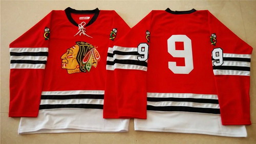 Chicago Blackhawks #9 Bobby Hull 1960-61 Red Vintage Jersey