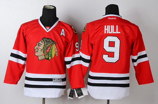 Chicago Blackhawks #9 Bobby Hull Red Kids Jersey