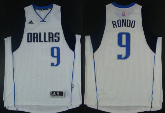 Dallas Mavericks #9 Rajon Rondo Revolution 30 Swingman 2014 New White Jersey