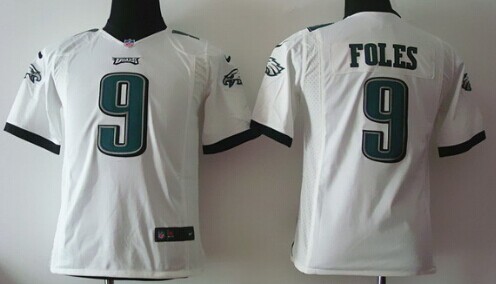 Nike Philadelphia Eagles #9 Nick Foles White Game Kids Jersey