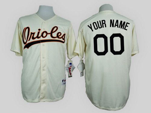 Baltimore Orioles Customized 1954 Turn Back The Clock Cream Jersey