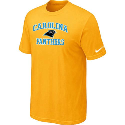 Carolina Panthers Heart & Soul Yellow T-Shirt