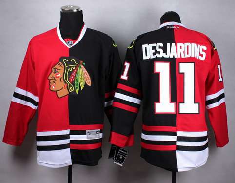 Chicago Blackhawks #11 Andrew Desjardins Red/Black Two Tone Jersey