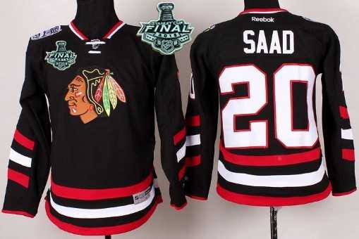 Youth Chicago Blackhawks #20 Brandon Saad 2015 Stanley Cup 2014 Stadium Series Black Jersey