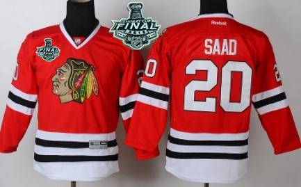 Youth Chicago Blackhawks #20 Brandon Saad 2015 Stanley Cup Red Jersey