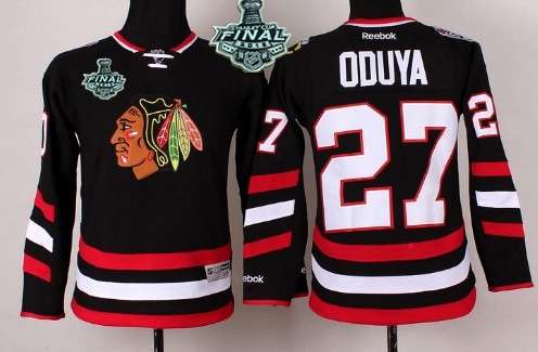 Youth Chicago Blackhawks #27 Johnny Oduya 2015 Stanley Cup 2014 Stadium Series Black Jersey