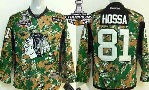 Chicago Blackhawks #81 Marian Hossa 2014 Camo Kids Jersey W/2015 Stanley Cup Champion Patch