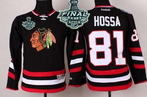 Youth Chicago Blackhawks #81 Marian Hossa 2015 Stanley Cup 2014 Stadium Series Black Jersey