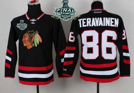 Youth Chicago Blackhawks #86 Teuvo Teravainen 2015 Stanley Cup 2014 Stadium Series Black Jersey