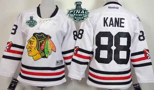 Youth Chicago Blackhawks #88 Patrick Kane 2015 Stanley Cup 2015 Winter Classic White Jersey