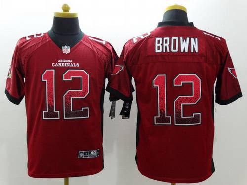 Men's Arizona Cardinals #12 John Brown Nike Drift Fashion Red Elite Jersey