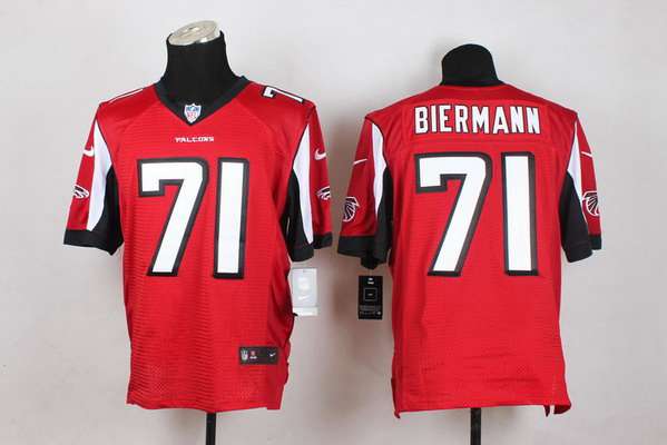 Men's Atlanta Falcons #71 Kroy Biermann Nike Red Elite Jersey 