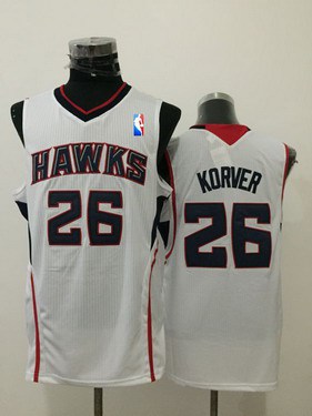 Men's Atlanta Hawks #26 Kyle Korver White Swingman Jersey