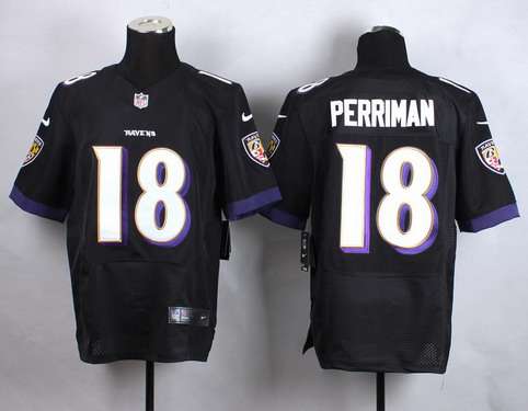 Men's Baltimore Ravens #18 Breshad Perriman Nike Black Elite Jersey