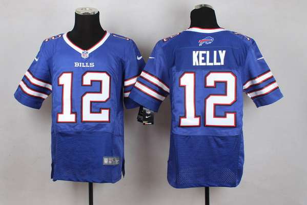 Men's Buffalo Bills #12 Jim Kelly 2013 Nike Light Blue Elite Jersey