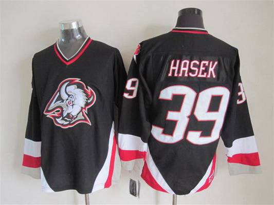 Men's Buffalo Sabres #39 Dominik Hasek 1996-97 Black CCM Vintage Throwback Jersey